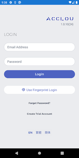 Android application ACCLOU screenshort
