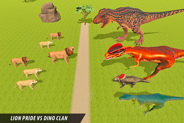 Lion vs Dinosaur Animal Fight by AI 360 Games - (Android Games) — AppAgg