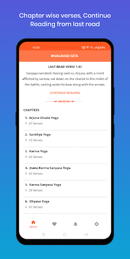 Android application Bhagvad Gita - हिंदी & English screenshort