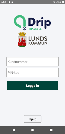Android application Lunds Färdtjänst screenshort
