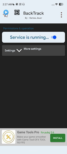 BackTrack Screen 2