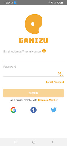 Android application Gamizu screenshort