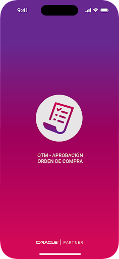 Android application QTM-Aprobación Orden de Compra screenshort