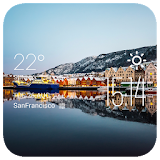 Bergen weather widget/clock icon