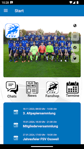 Android application FSV Oßweil 1924 e.V. screenshort