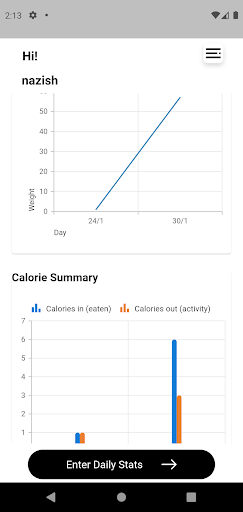 Weight Loss Assistant Screen 2