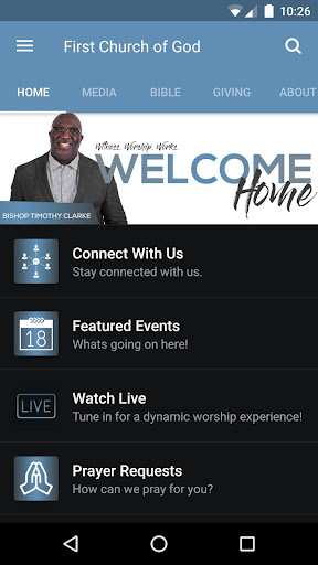 Android application First Church "The City" screenshort