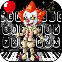 Фон клавиатуры Scary Piano Clown