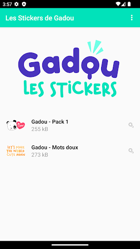 Android application Les Stickers de Gadou screenshort