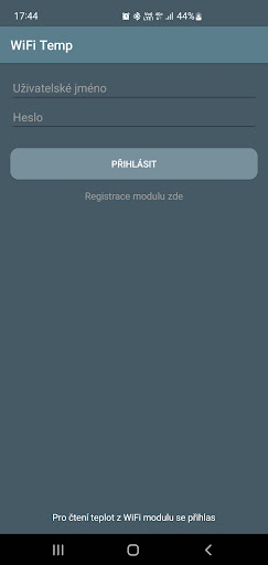 Android application WiFi TEMP screenshort