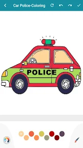 Police Car - Coloring