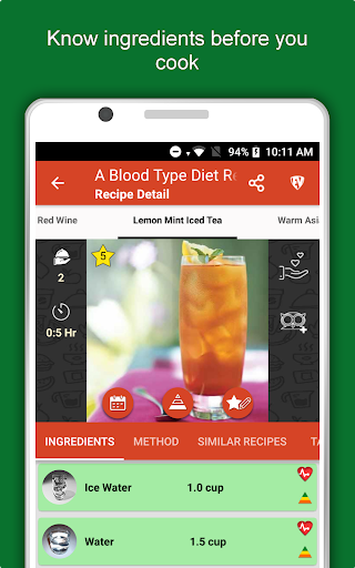 Screenshot of A Blood Type Recipes Diet Plan