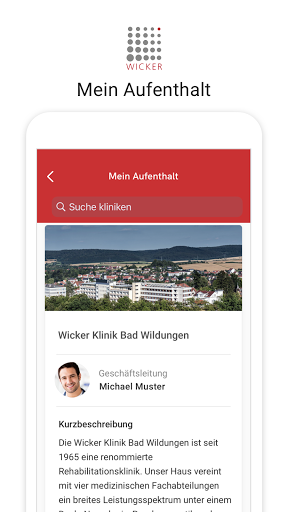 Wicker-Gruppe Patientenportal Screen 3