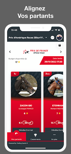 Android application Prix d'Amérique Races Fantasy screenshort