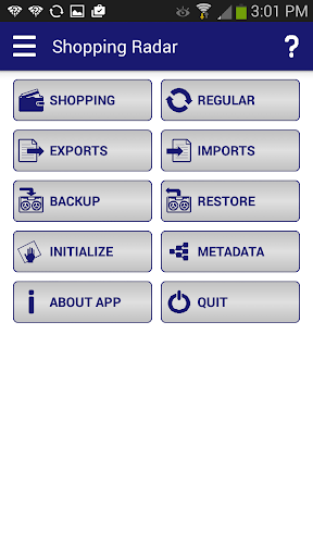 Android application Shopping Radar screenshort