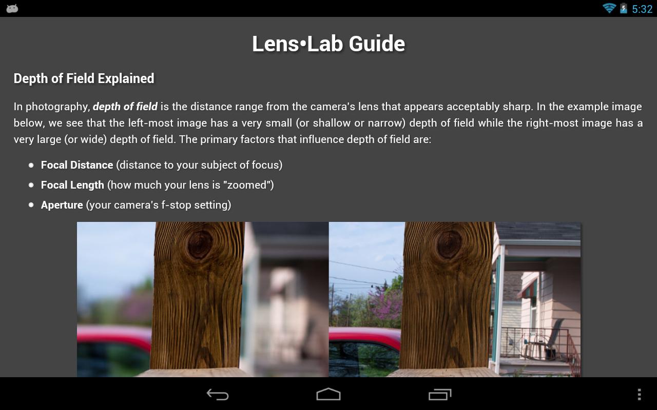Android application Lens•Lab screenshort