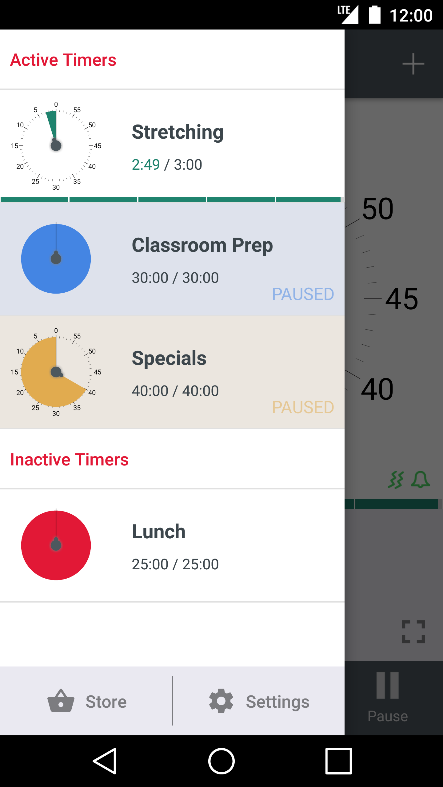 Android application Time Timer Visual Productivity screenshort