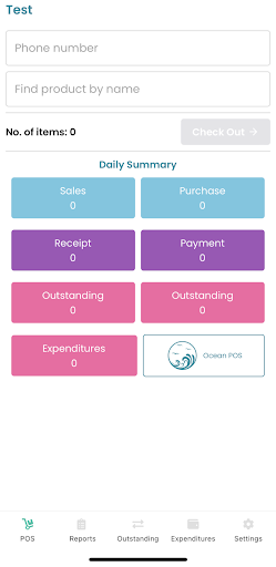 Android application OceanPOS screenshort