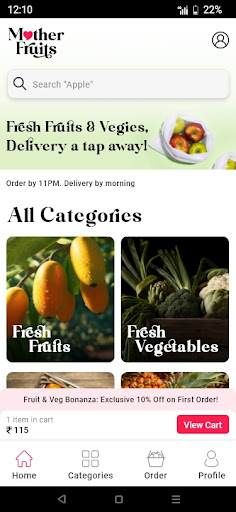 Android application Motherfruits screenshort