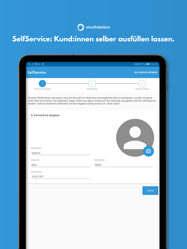 studiolution Kundenkartei Screen 3