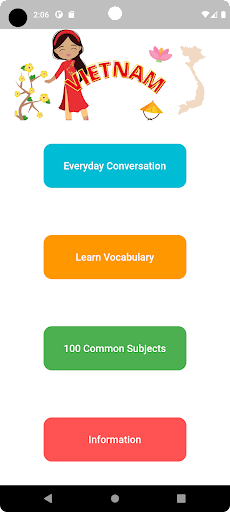 Android application Speak Vietnamese Phrase, Vocab screenshort