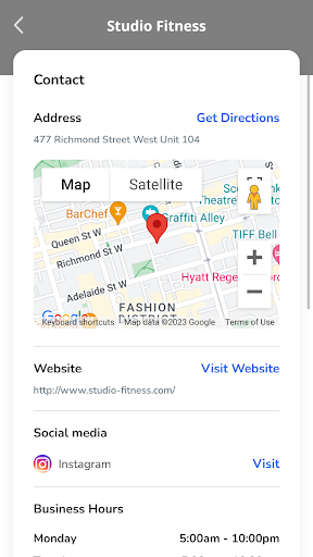 Android application Studio Fitness screenshort