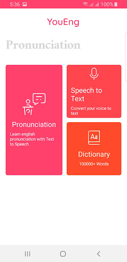 Android application YouEng - English Learning App screenshort