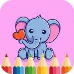 Cute Elephant Coloring Pages