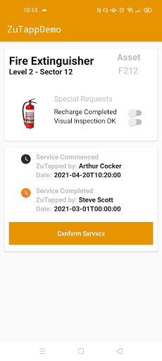 Android application ZuTapp screenshort
