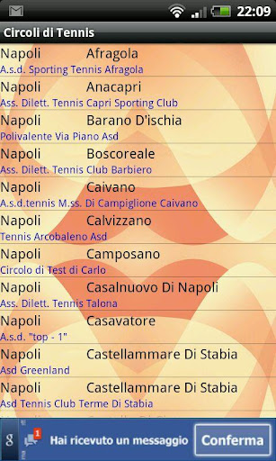 Circoli di Tennis Screen 2