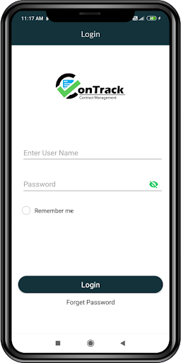 Contrack App Screen 2