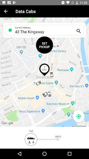 Data Cabs Swansea Screen 3