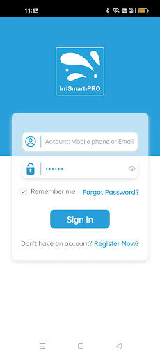 Android application IrriSmart-PRO screenshort