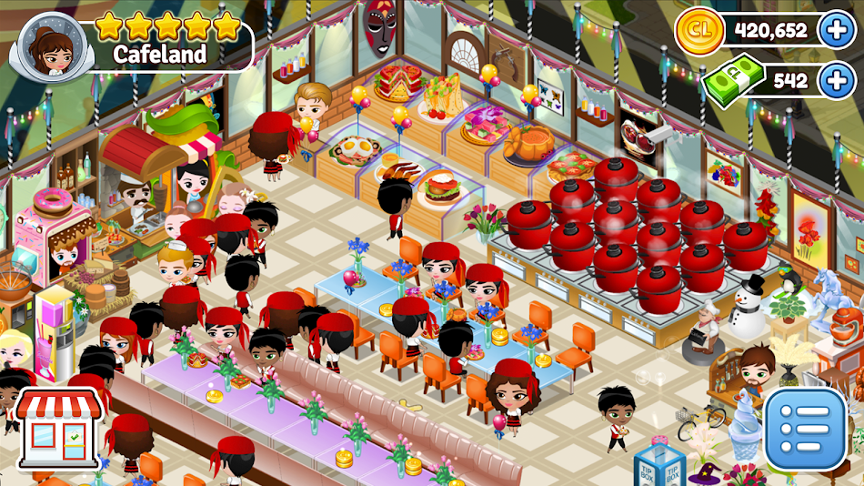 #6. Cafeland - Restaurant Cooking (Android) Ved: GAMEGOS