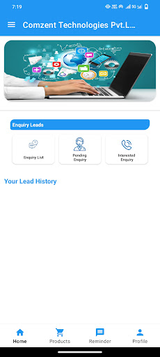Comzent CRM Management Screen 3