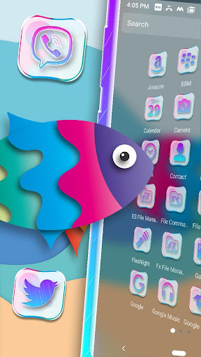 Cartoon Fish Launcher Theme Screen 3
