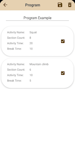 Workout Screen 3