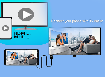MHL HDMI USB Connector phone with tv