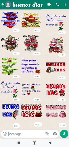 Pegatinas de buenos dias