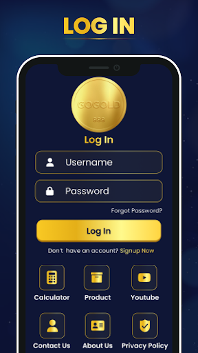 Android application GOGOLD screenshort