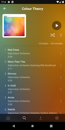 Screenshot of Plexamp
