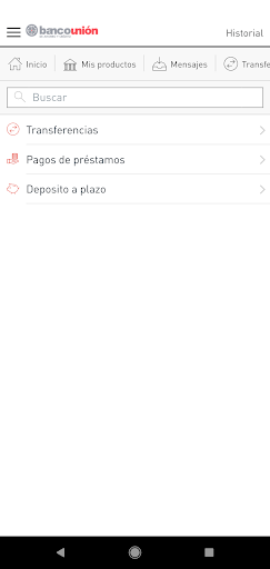 Banco Unión en Línea Screen 2