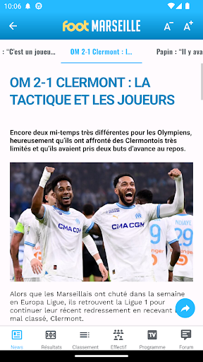 Foot Marseille : actu OM Screen 3