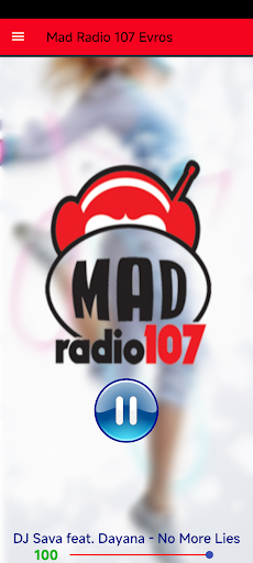 Android application Mad Radio 107 Evros screenshort