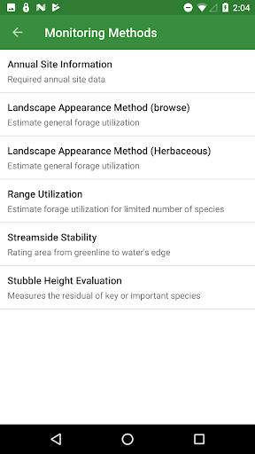 Rangeland Health Monitoring Screen 2