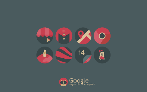 Sagon Circle Icon Pack：Dark UI