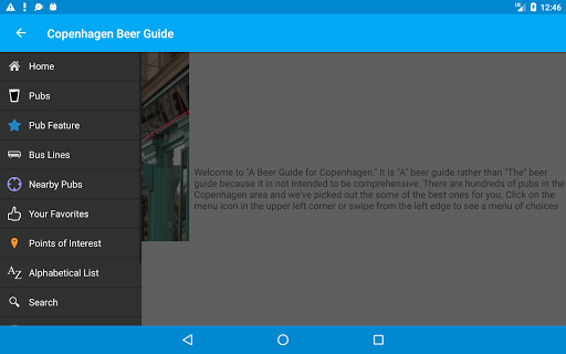Screenshot of Beer Guide Copenhagen