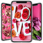 Cover Image of Tải xuống Tình yêu màu hồng hình nền  APK