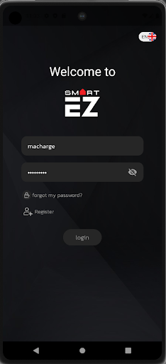 Android application SmartEZ screenshort