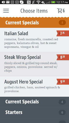 Francesca Pizza and Pasta Screen 3
